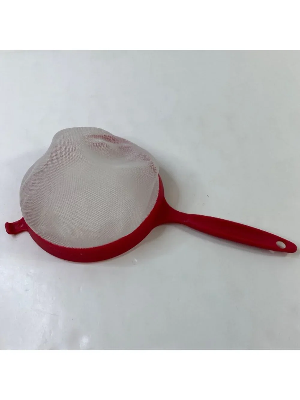Set 2 Miusa Red Silver Mesh Strainers Ergonomic Handle Kitchen Sieve Tool